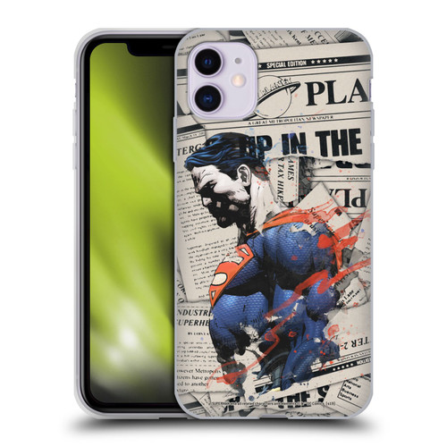 Superman DC Comics 80th Anniversary Newspaper Soft Gel Case for Apple iPhone 11