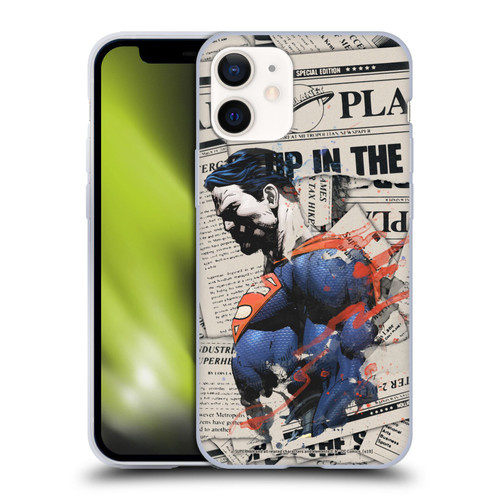 Superman DC Comics 80th Anniversary Newspaper Soft Gel Case for Apple iPhone 12 Mini