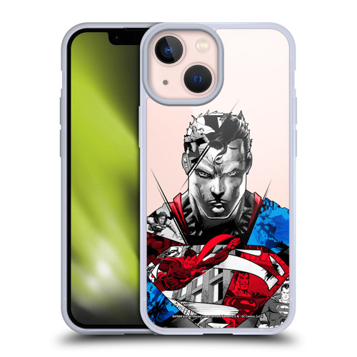 Superman DC Comics 80th Anniversary Collage Soft Gel Case for Apple iPhone 13 Mini
