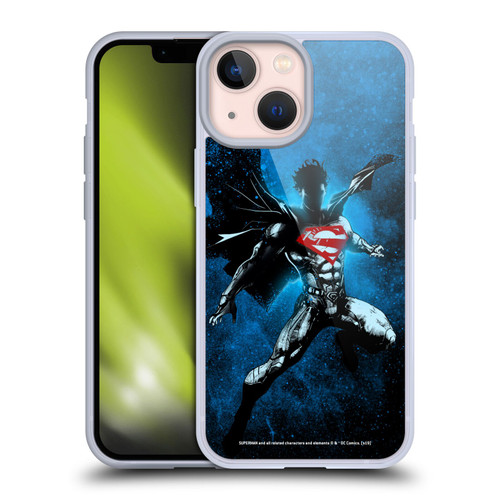 Superman DC Comics 80th Anniversary Splatter Soft Gel Case for Apple iPhone 13 Mini