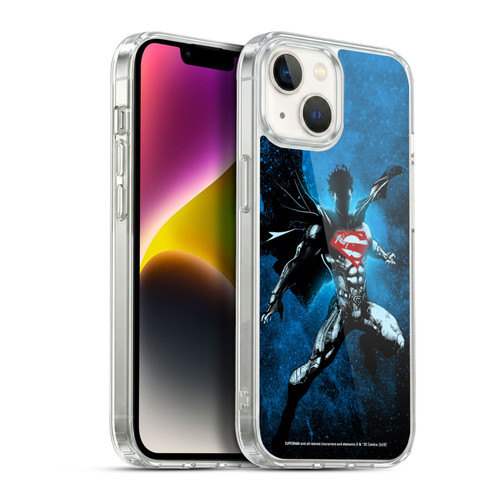 Superman DC Comics 80th Anniversary Splatter Soft Gel Case for Apple iPhone 14