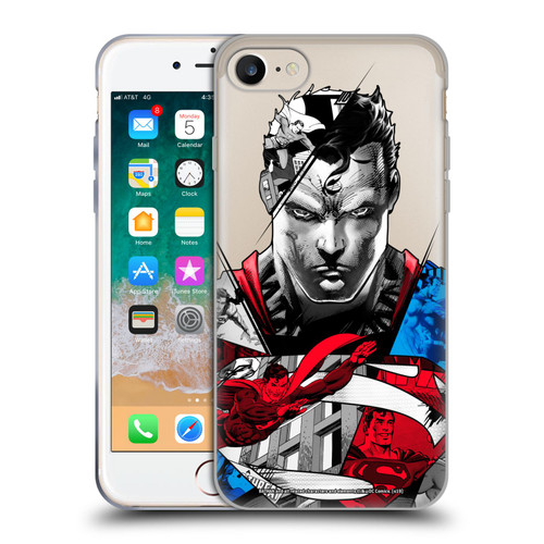 Superman DC Comics 80th Anniversary Collage Soft Gel Case for Apple iPhone 7 / 8 / SE 2020 & 2022
