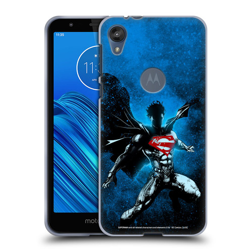 Superman DC Comics 80th Anniversary Splatter Soft Gel Case for Motorola Moto E6