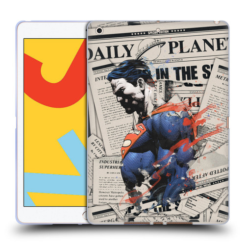 Superman DC Comics 80th Anniversary Newspaper Soft Gel Case for Apple iPad 10.2 2019/2020/2021