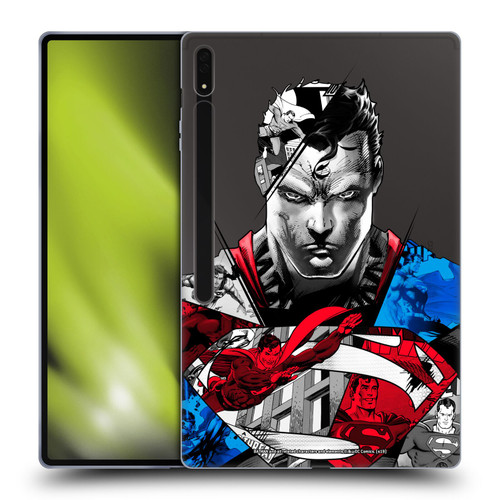 Superman DC Comics 80th Anniversary Collage Soft Gel Case for Samsung Galaxy Tab S8 Ultra