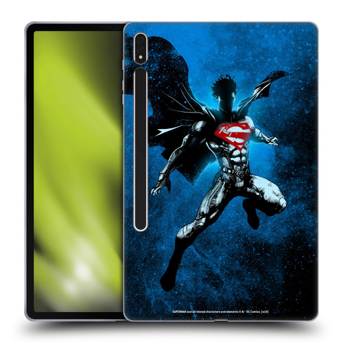Superman DC Comics 80th Anniversary Splatter Soft Gel Case for Samsung Galaxy Tab S8 Plus