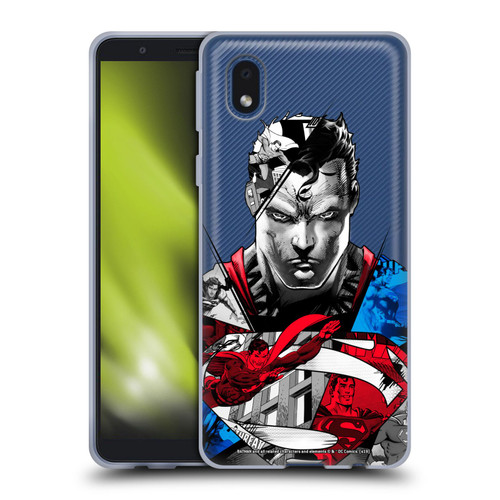 Superman DC Comics 80th Anniversary Collage Soft Gel Case for Samsung Galaxy A01 Core (2020)