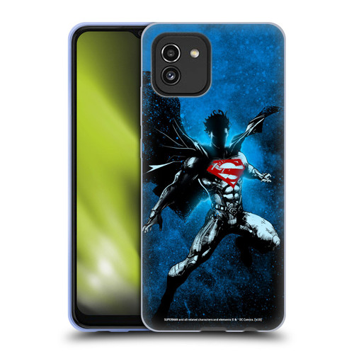 Superman DC Comics 80th Anniversary Splatter Soft Gel Case for Samsung Galaxy A03 (2021)