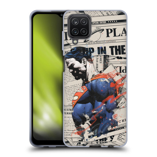 Superman DC Comics 80th Anniversary Newspaper Soft Gel Case for Samsung Galaxy A12 (2020)