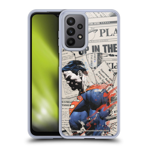 Superman DC Comics 80th Anniversary Newspaper Soft Gel Case for Samsung Galaxy A23 / 5G (2022)