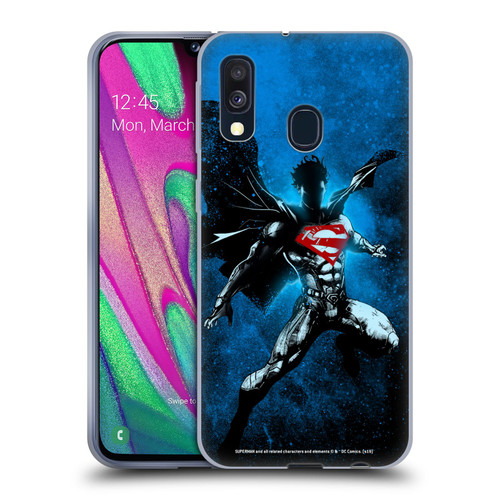 Superman DC Comics 80th Anniversary Splatter Soft Gel Case for Samsung Galaxy A40 (2019)