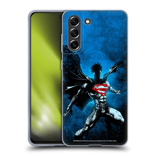 Superman DC Comics 80th Anniversary Splatter Soft Gel Case for Samsung Galaxy S21 FE 5G