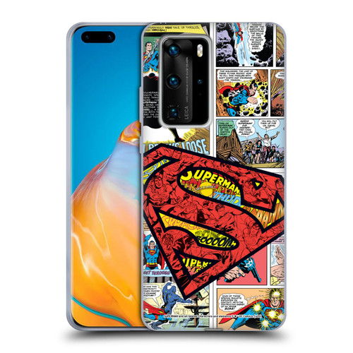 Superman DC Comics Comicbook Art Oversized Logo Soft Gel Case for Huawei P40 Pro / P40 Pro Plus 5G
