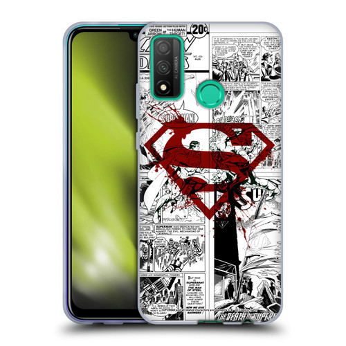 Superman DC Comics Comicbook Art Red Logo Splatter Soft Gel Case for Huawei P Smart (2020)