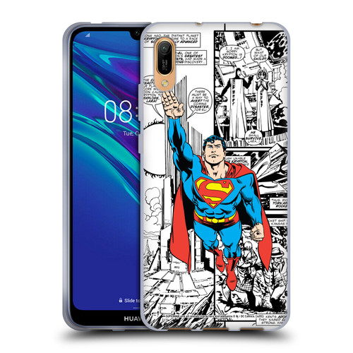 Superman DC Comics Comicbook Art Flight Soft Gel Case for Huawei Y6 Pro (2019)