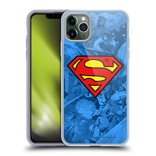 Superman DC Comics Comicbook Art Collage Soft Gel Case for Apple iPhone 11 Pro Max