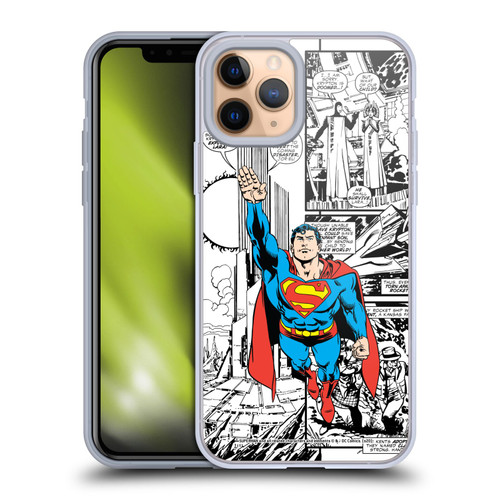 Superman DC Comics Comicbook Art Flight Soft Gel Case for Apple iPhone 11 Pro & MagSafe