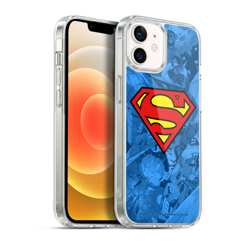 Superman DC Comics Comicbook Art Collage Soft Gel Case for Apple iPhone 12 / iPhone 12 Pro & MagSafe