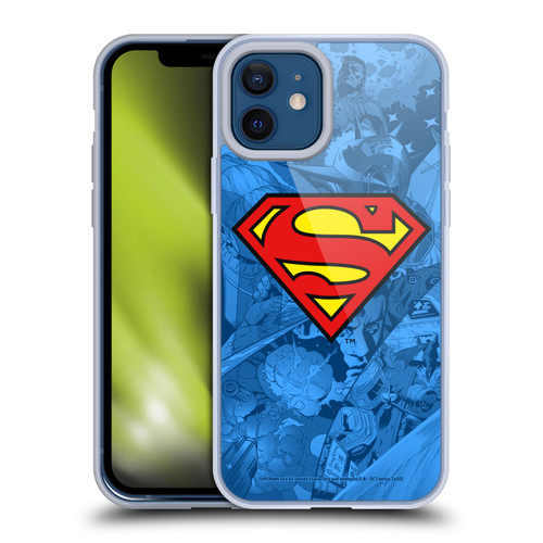 Superman DC Comics Comicbook Art Collage Soft Gel Case for Apple iPhone 12 / iPhone 12 Pro
