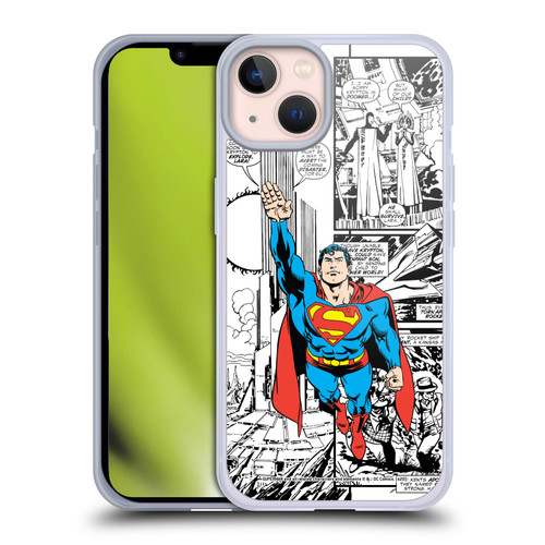 Superman DC Comics Comicbook Art Flight Soft Gel Case for Apple iPhone 13 & MagSafe