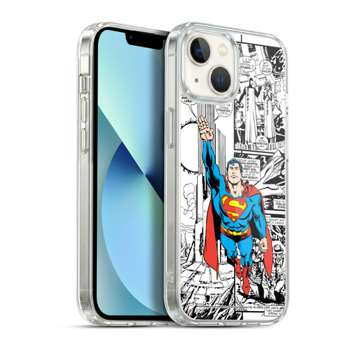 Superman DC Comics Comicbook Art Flight Soft Gel Case for Apple iPhone 13