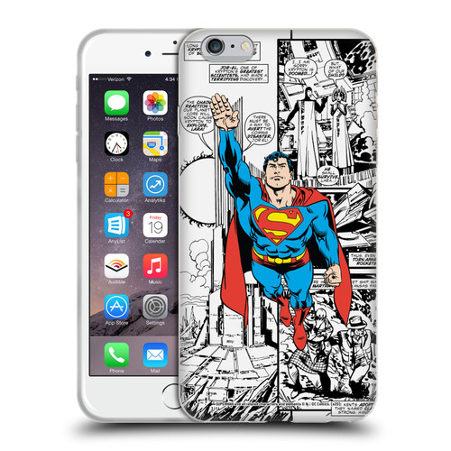 Superman DC Comics Comicbook Art Flight Soft Gel Case for Apple iPhone 6 Plus / iPhone 6s Plus