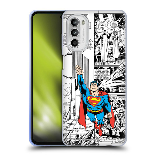 Superman DC Comics Comicbook Art Flight Soft Gel Case for Motorola Moto G52