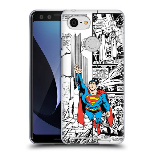 Superman DC Comics Comicbook Art Flight Soft Gel Case for Google Pixel 3
