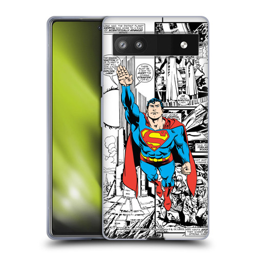 Superman DC Comics Comicbook Art Flight Soft Gel Case for Google Pixel 6a