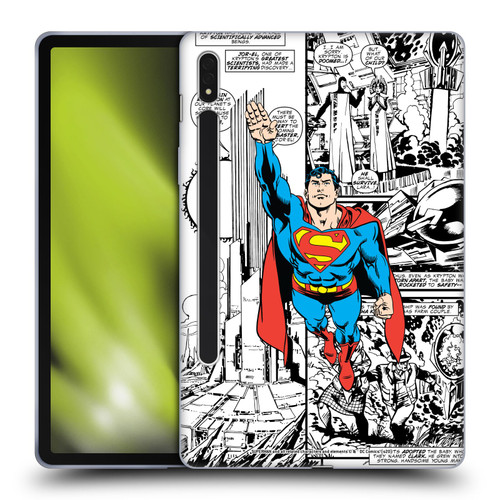 Superman DC Comics Comicbook Art Flight Soft Gel Case for Samsung Galaxy Tab S8