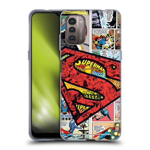 Superman DC Comics Comicbook Art Oversized Logo Soft Gel Case for Nokia G11 / G21