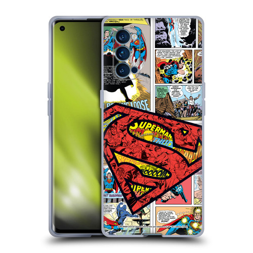 Superman DC Comics Comicbook Art Oversized Logo Soft Gel Case for OPPO Reno 4 Pro 5G