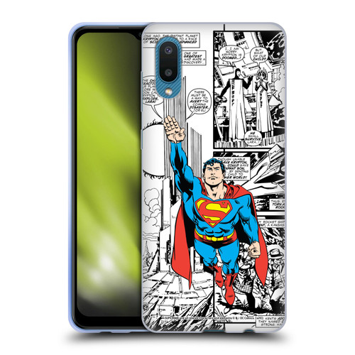 Superman DC Comics Comicbook Art Flight Soft Gel Case for Samsung Galaxy A02/M02 (2021)