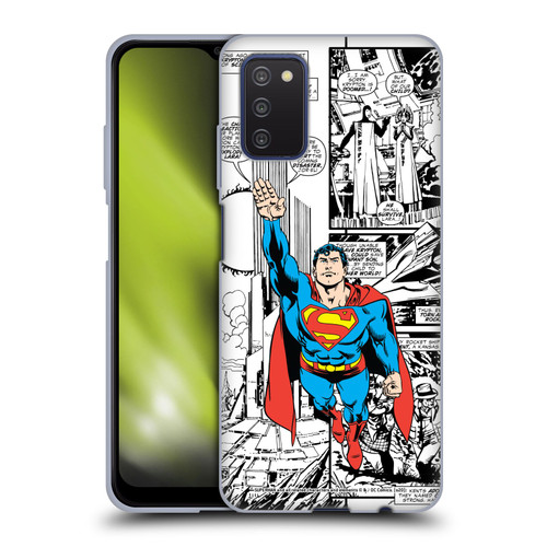 Superman DC Comics Comicbook Art Flight Soft Gel Case for Samsung Galaxy A03s (2021)