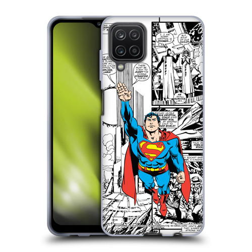 Superman DC Comics Comicbook Art Flight Soft Gel Case for Samsung Galaxy A12 (2020)