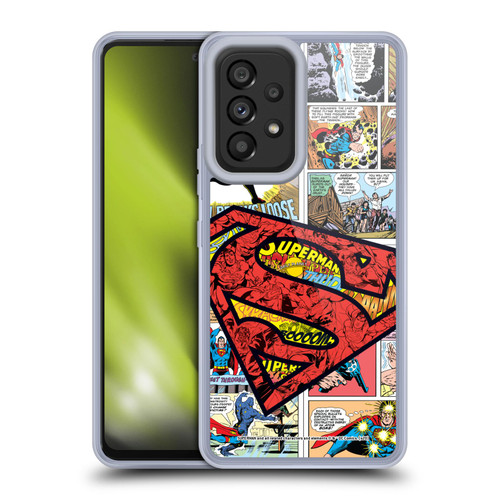Superman DC Comics Comicbook Art Oversized Logo Soft Gel Case for Samsung Galaxy A53 5G (2022)