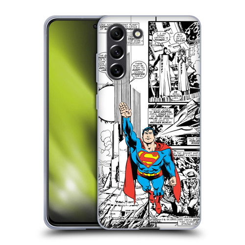 Superman DC Comics Comicbook Art Flight Soft Gel Case for Samsung Galaxy S21 FE 5G
