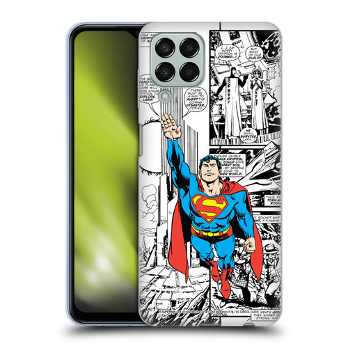 Superman DC Comics Comicbook Art Flight Soft Gel Case for Samsung Galaxy M33 (2022)
