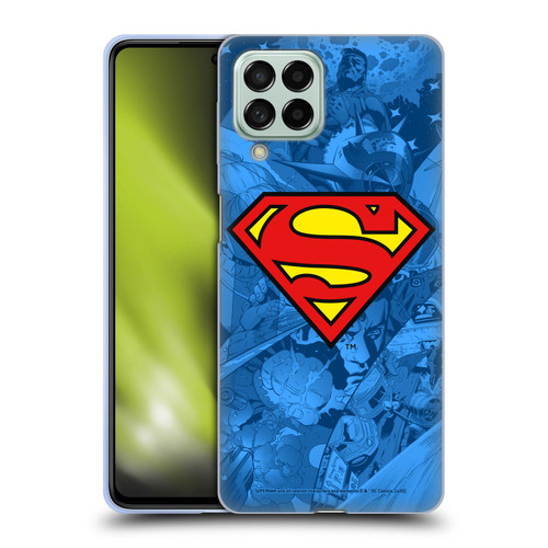 Superman DC Comics Comicbook Art Collage Soft Gel Case for Samsung Galaxy M53 (2022)