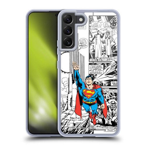 Superman DC Comics Comicbook Art Flight Soft Gel Case for Samsung Galaxy S22+ 5G