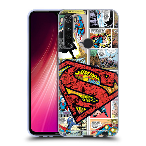 Superman DC Comics Comicbook Art Oversized Logo Soft Gel Case for Xiaomi Redmi Note 8T