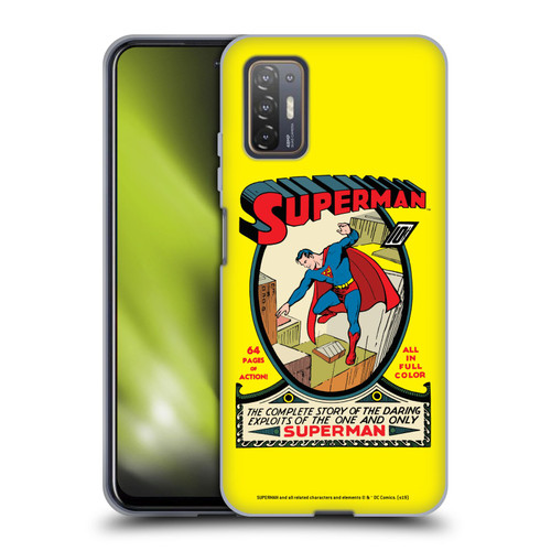Superman DC Comics Famous Comic Book Covers Number 1 Soft Gel Case for HTC Desire 21 Pro 5G