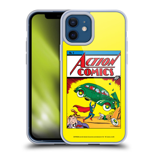Superman DC Comics Famous Comic Book Covers Action Comics 1 Soft Gel Case for Apple iPhone 12 / iPhone 12 Pro