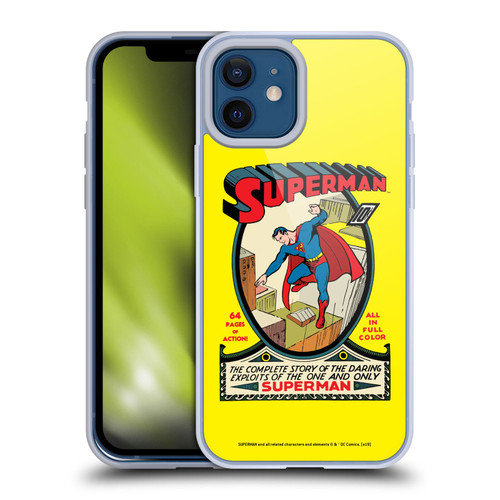 Superman DC Comics Famous Comic Book Covers Number 1 Soft Gel Case for Apple iPhone 12 / iPhone 12 Pro