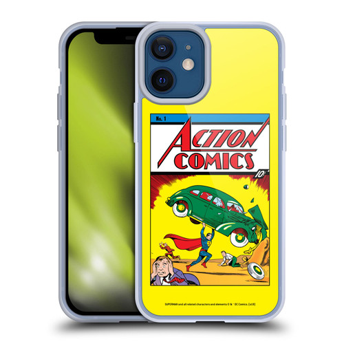 Superman DC Comics Famous Comic Book Covers Action Comics 1 Soft Gel Case for Apple iPhone 12 Mini