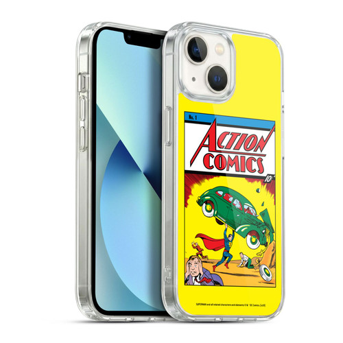 Superman DC Comics Famous Comic Book Covers Action Comics 1 Soft Gel Case for Apple iPhone 13