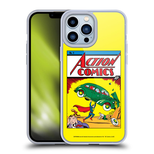 Superman DC Comics Famous Comic Book Covers Action Comics 1 Soft Gel Case for Apple iPhone 13 Pro Max