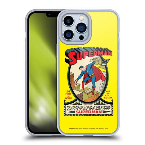 Superman DC Comics Famous Comic Book Covers Number 1 Soft Gel Case for Apple iPhone 13 Pro Max