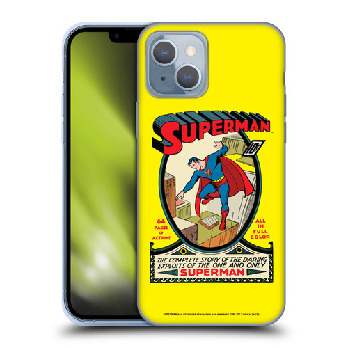 Superman DC Comics Famous Comic Book Covers Number 1 Soft Gel Case for Apple iPhone 14