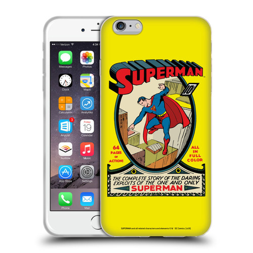 Superman DC Comics Famous Comic Book Covers Number 1 Soft Gel Case for Apple iPhone 6 Plus / iPhone 6s Plus